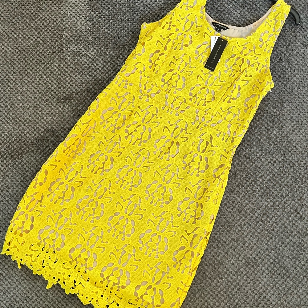 Yellow Banana Republic  eyelet dress size 12